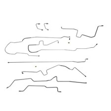 1996-06 Jeep Wrangler TJ, LJ Non-ABS, Rear Drum Complete Brake Line Kit 10pc, SS
