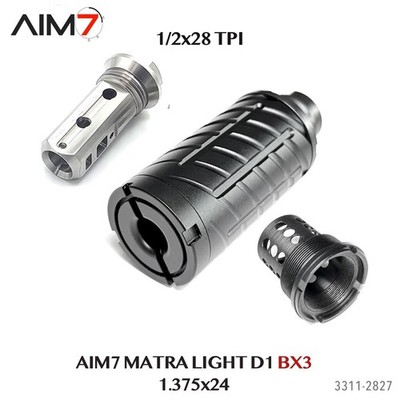Aim7 MATRA Ultra D2 1.375X24 Booster Housing & Aim7 BX3 Muzzle 1/2x28