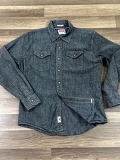 Wrangler Shirt Men  s Denim Pearl Snap Western Long Sleeve Button Up Cowboy