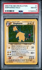 Pokemon - 2001 Ampharos-Holo #1 Neo Revelation PSA 8 on eBay