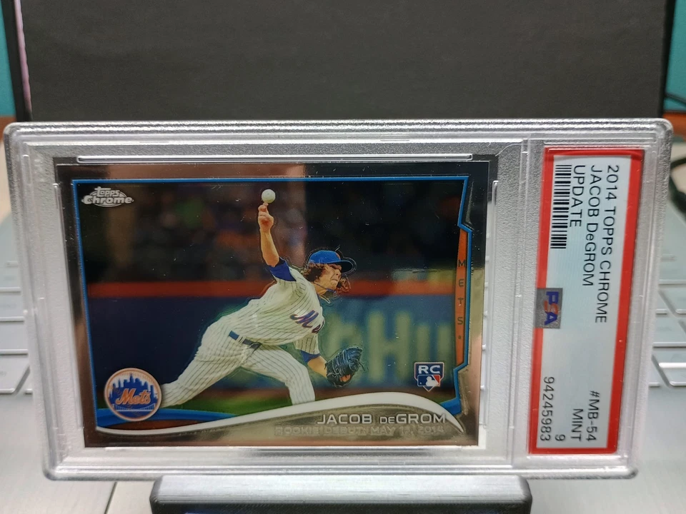 5 - Tarjetas de béisbol Jacob Degrom 2 - Calificadas Psa9, novato y no novatos Foto 3 de 4
