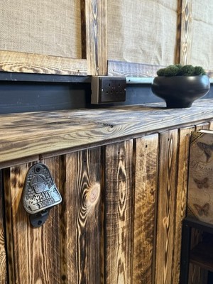 1m² verbrannte Altholz Palettenholz Wandverkleidung Recyclingholz Bohlen Bretter