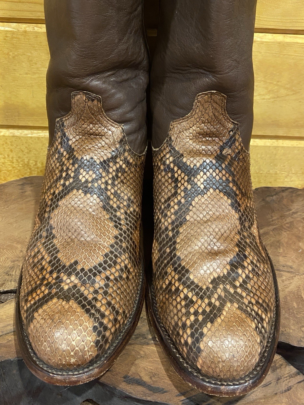 Tecovas The Billy Saddle Python Dark Brown Wester… - image 4