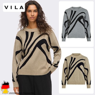 Pullover Damen von VILA mit abstraktem Muster und modernem Design