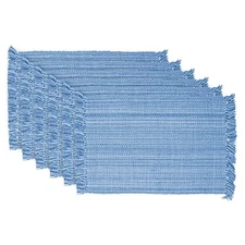  Variegated Tabletop Collection, Placemat Placemat Set, 13x19" Light Blue
