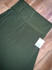 LuLaRoe MAXI 2XL 2X 22/24 Maxi Skirt 20/22    Solid Green Army Slinky New 2XL