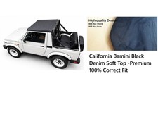 Rampage Cali Slip Bikini Bamini Soft Top Nero Denim per Suzuki Samurai 86-95