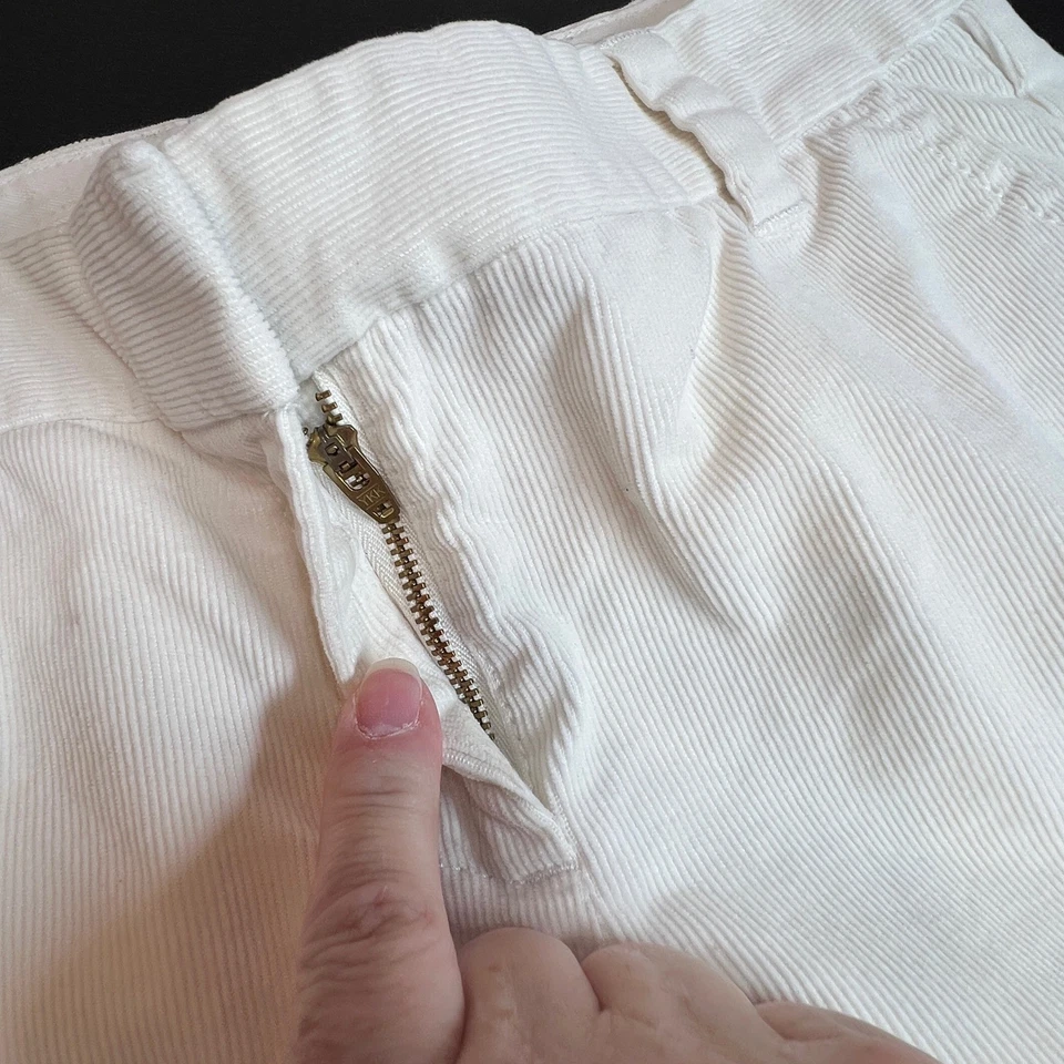 J. Crew City Fit Corduroy Pants Women's Size 6T Off White Bootcut Casual - Image 4 of 4