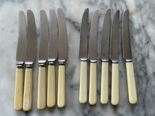 Job Lot Of Bone Handled Stainless Steel Butter Knives- 10 In Total-Used