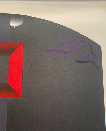 Raro Original '72 AKIRA KUROSAKI ""Premonición A"" ABSTRACTO Color Firmado MADERA - Imagen 10 de 11