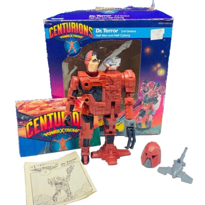 Centurion figure toy 1986 Kenner Power Xtreme Dr Terror doctor cyborg box BMC1