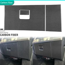 3Pcs Real Carbon Fiber Co-pilot Glove Box Panel Cover For Ford F150 Raptor 09-14