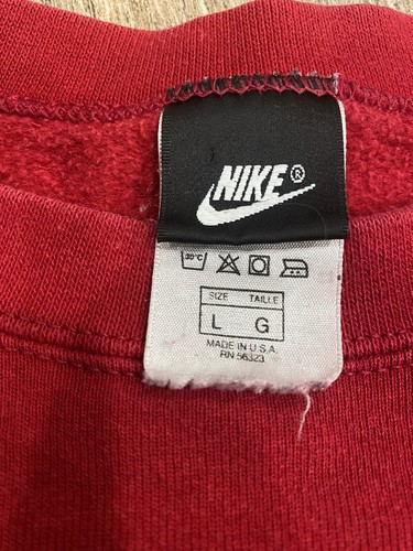 Vintage 90s Seattle University Redhawks Soccer Nike Red Large Crewneck Sweater - Picture 4 of 5