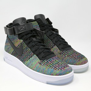 Nike-Air-Force-1-Mid-Flyknit-Multi-Color-sz-11-5-FK-817420-601-Pink-Turquoise-AF