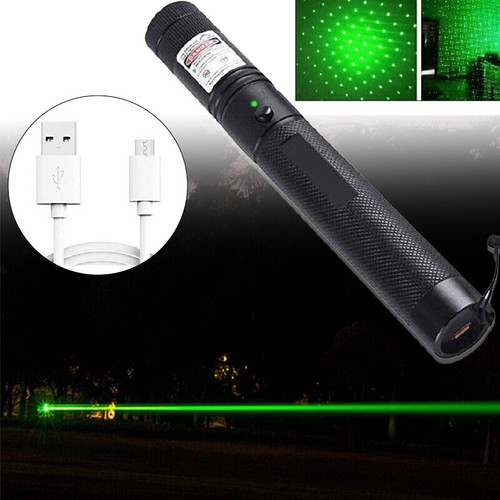 Starker grüner Laserpointer Outdoor-Lazer-Taschenlampe USB wiederaufladbar 5000M - Bild 12 von 13