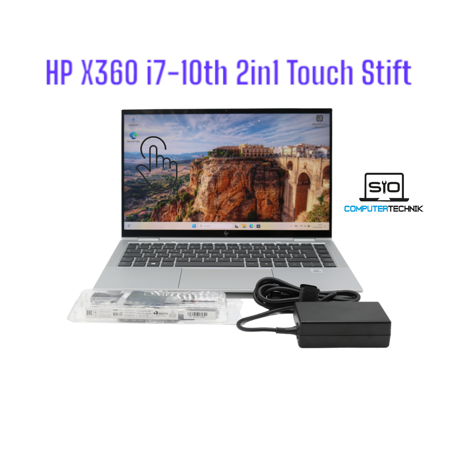 HP Elitebook X360 1040 G7 i7-10710u 16GB RAM 512GB SSD FullHD Touch IRF STIFT