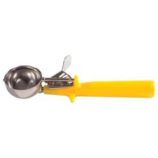 Winco Ice Cream Disher with Yellow Handle, Size 20