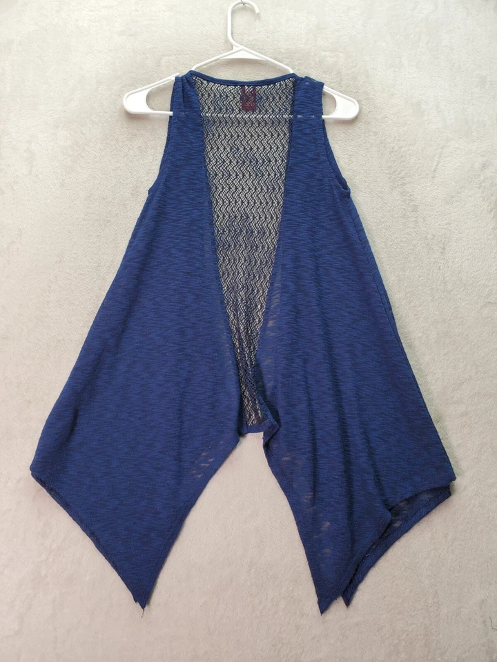 Cárdigan AriZona Niñas Grande Azul Tejido Crochet Poliéster Manga Larga Frente Abierto Foto 2 de 4