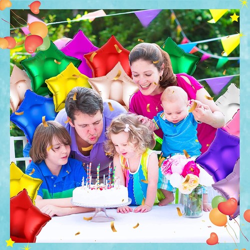 18" Foil Star Heart Round Balloons Wedding Party Festival Decor Baby Shower - Picture 6 of 39