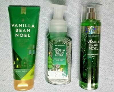 3 Set Bath & Body Works Body Cream, Foaming Hand Soap & Mist ~ Vanilla Bean Noel