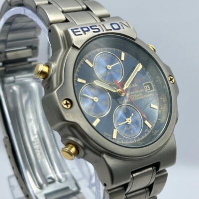Seiko Alba Epsilon Y182-6A80 Chronograph Vintage Men's Watch