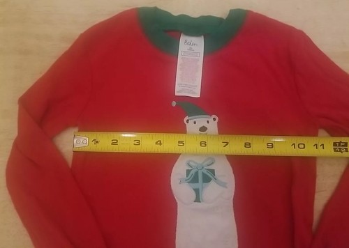 Mini Boden Christmas Polar Bear Appliqué Pajama Long John Pajama PJ Set Size 8Y - Picture 5 of 15