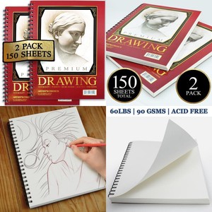 Details About Spiral Sketch Book 75 Sheet Mix Media Sketchbook Pad Draw Students Art Supplies