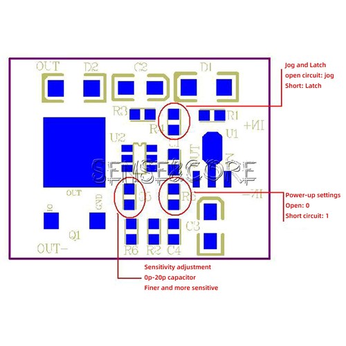12 V kapazitiver Touch Switch Sensor Modul Druckknopf Jog Latch mit Relais- - Bild 7 von 7