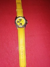 OROLOGIO CRONO REGOLO CHRONOGRAPH QUARZO CINTURINO GIALLO