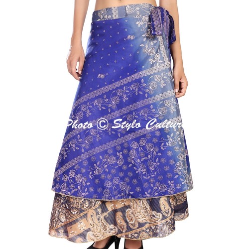 Printed Long Skirt Wrap Around Sarong Women Gypsy Hippie Maxi Lot 20 Pcs - Picture 7 of 8