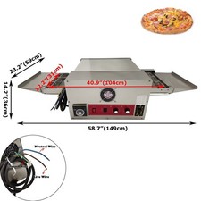 Commercial 220V 1PH 12" Pizza Oven Electric Countertop Conveyor Baking Oven