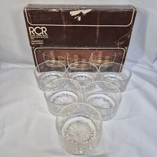 Crystal Bowls Set Of 6  RCR Vintage Boxed Lead Impressed Tableware Dessert