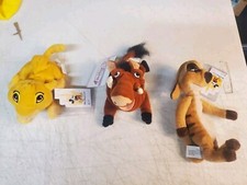 WALT DISNEY THE LION KING SET OF 3 MINI BEAN BAG STUFFED PLUSH TOYS