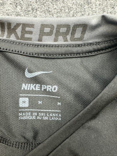 Nike Pro Dri-Fit Youth Medium Black Football Short Sleeve Shirt Football Logo - Picture 9 of 12