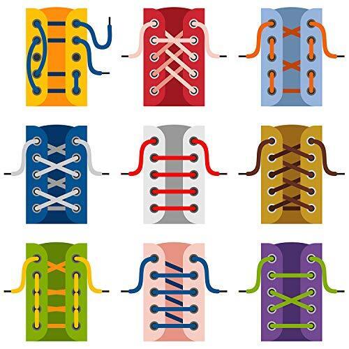 40 Pairs Colored Shoe laces Flat Shoelaces Multipack Shoestrings for 47 inches - Picture 4 of 7