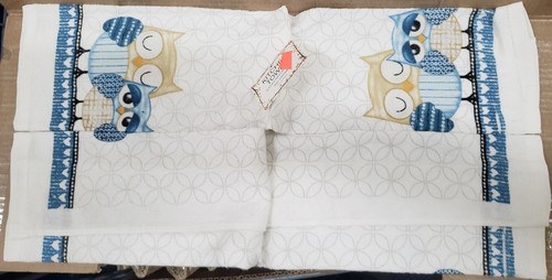 Set of 2 Same Kitchen Terry Towels (15"x25") 2 CUTE OWLS, AM - Picture 7 of 11