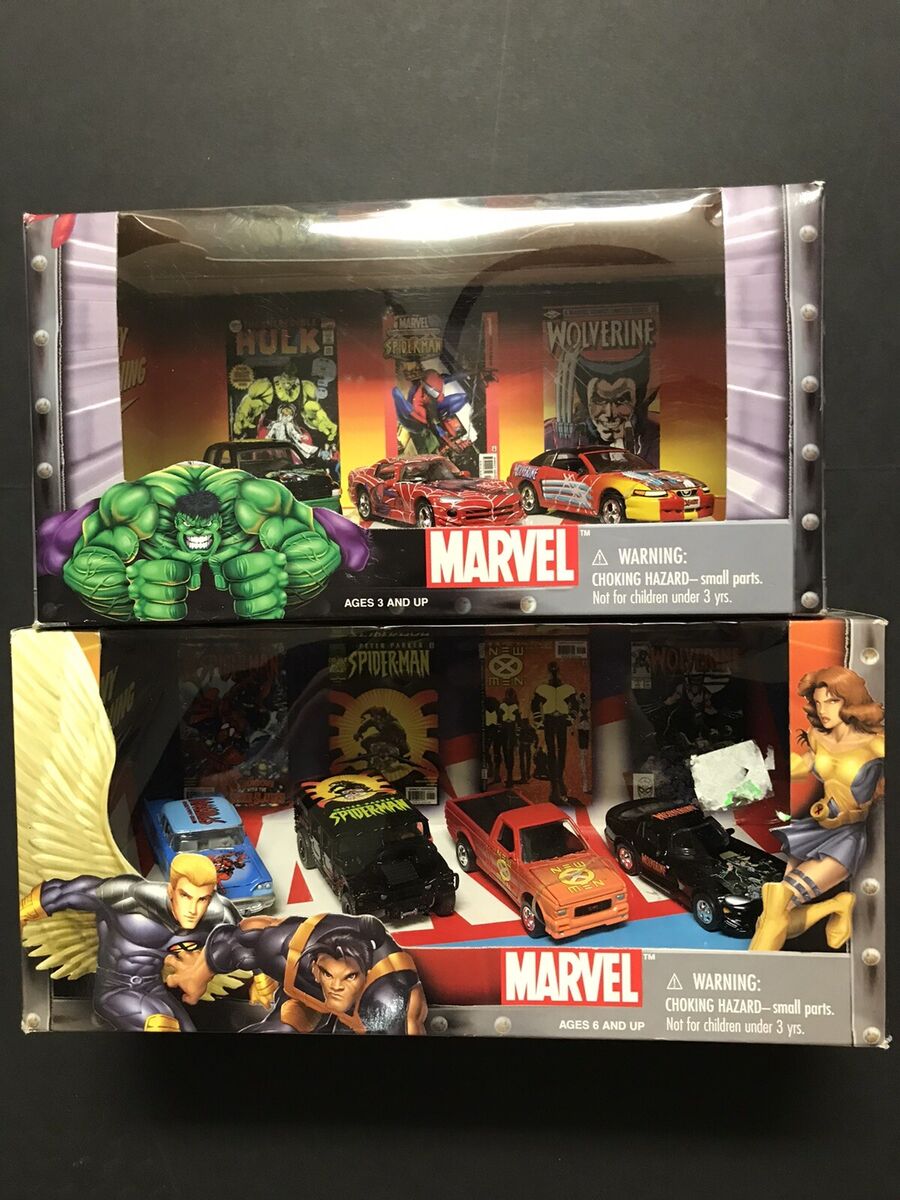 驚きの価格 4 and 3 MARVEL LIGHTNING JOHNNY CAR DIE SCALE 1:64 SETS BOX ジョニーライトニング