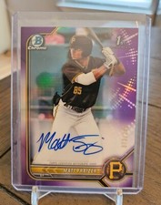 2022 Bowman Chrome MATT FRAIZER RC 1st Prospect Auto Purple /250 SP! Pirates 🔥