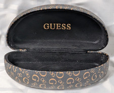 GUESS GLASSES CASE DESIGNER FASHION PROTECTIVE STYLE BROWN