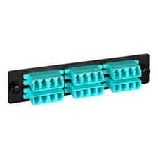 ICC LGX Adapter Panel, 6 Quad LC, 24F, Aqua, MM