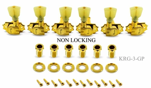 KLUSON REVOLUTION KRG-3-GP, G MOUNT 3 X 3 NON LOCKING TUNERS GOLD