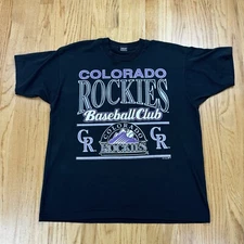 Vintage 90s 1991 Colorado Rockies Baseball Club T Shirt XL MLB Screen Stars USA