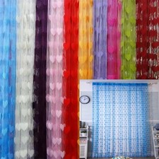 Fadenvorhang Optik Fadengardine Raumteiler Türvorhang Gardine Liebe weben 1x2M