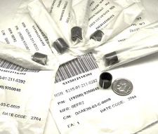 (6) SPRING PIN SPLIT 9350048 NEW .418" OD. RELAXED .307" L .040" T STEEL BLK OX