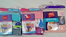 Hanes Ladies Cotton Hipsters Choice 5, 6,7,8,9 or 10 New 3 pack Random Colors