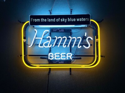 20''x16'' Hamm's Beer Shop Neon Sign Light Lamp Visual Collection Bar Pub