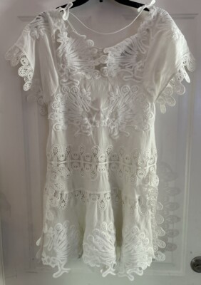 SAKS White Lace Cocktail Mini Dress SZ By Few Moda New York | eBay