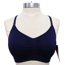 Women's Gorgeous Stylish Ryka Blue Adjustable Crossback Strap Sports Bra Medium