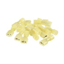 Wire Terminals Connector Nylon Insulated AWG12-10 Female Spade Yellow 200 Pcs