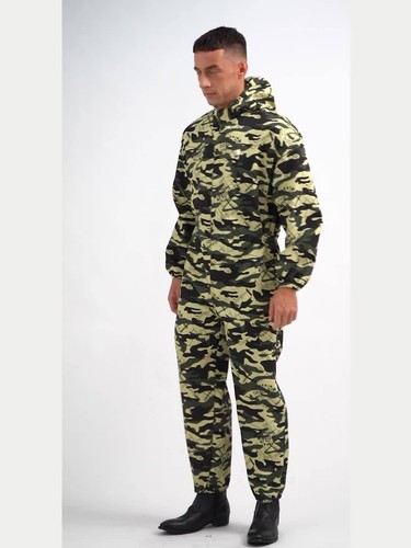 Mens Coverall Flame Jumpsuit Resistant Hooded Mechanic Dungarees Halloween Work - Video 1 of 1